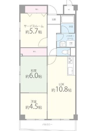 南摂津駅 徒歩2分 3階の物件間取画像